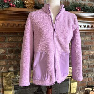 T By Talbots Medium Petite Pink Sherpa Jacket